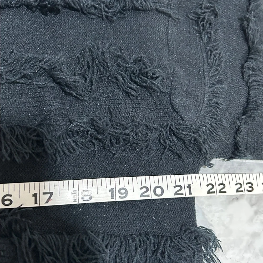 INTO WOMENS FRINGED TOP SWEATER TOP Sz M/L
